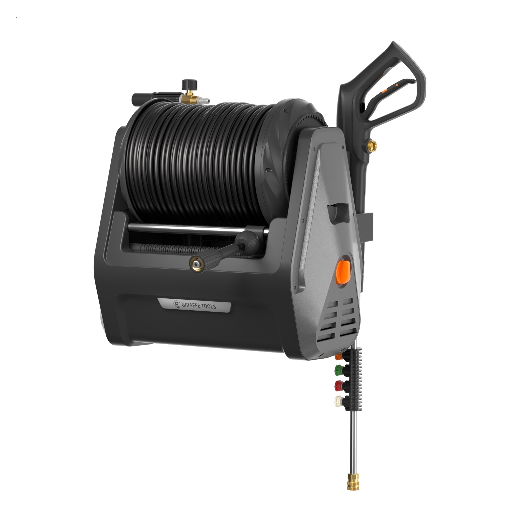 Giraffe Tools, Grandfalls Pressure Washer 1/2in., 100ft., 2900 PSI, Pressure 2900 PSI, Flow 2 GPM, Volts 120 Model# HP135-G30B